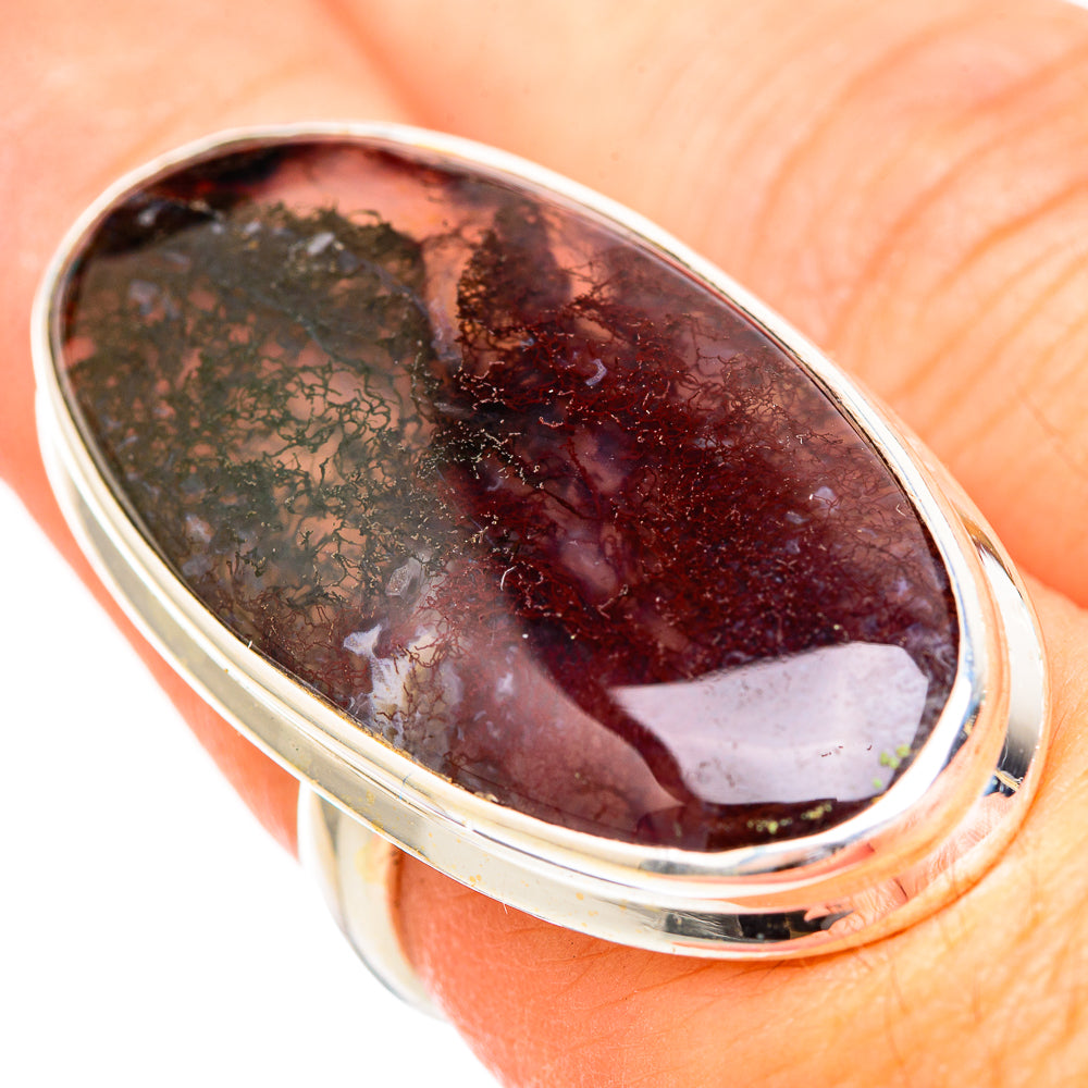 Moss Agate Rings handcrafted by Anasilvercos - RING116030