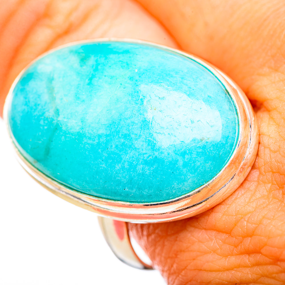 Peruvian Amazonite Rings handcrafted by Anasilvercos - RING116031