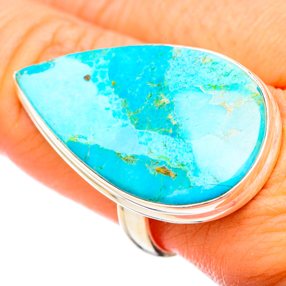 Peruvian Chrysocolla Rings handcrafted by Anasilvercos - RING116035