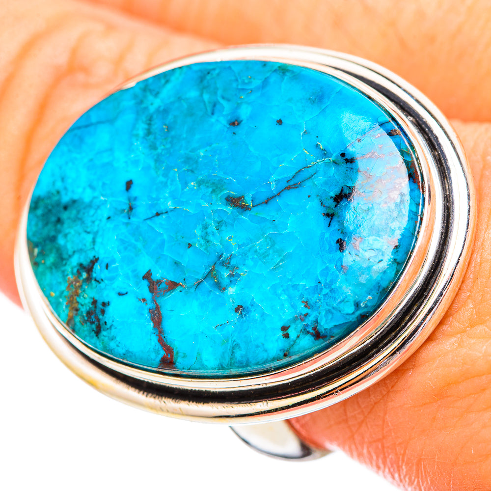 Peruvian Chrysocolla Rings handcrafted by Anasilvercos - RING116036