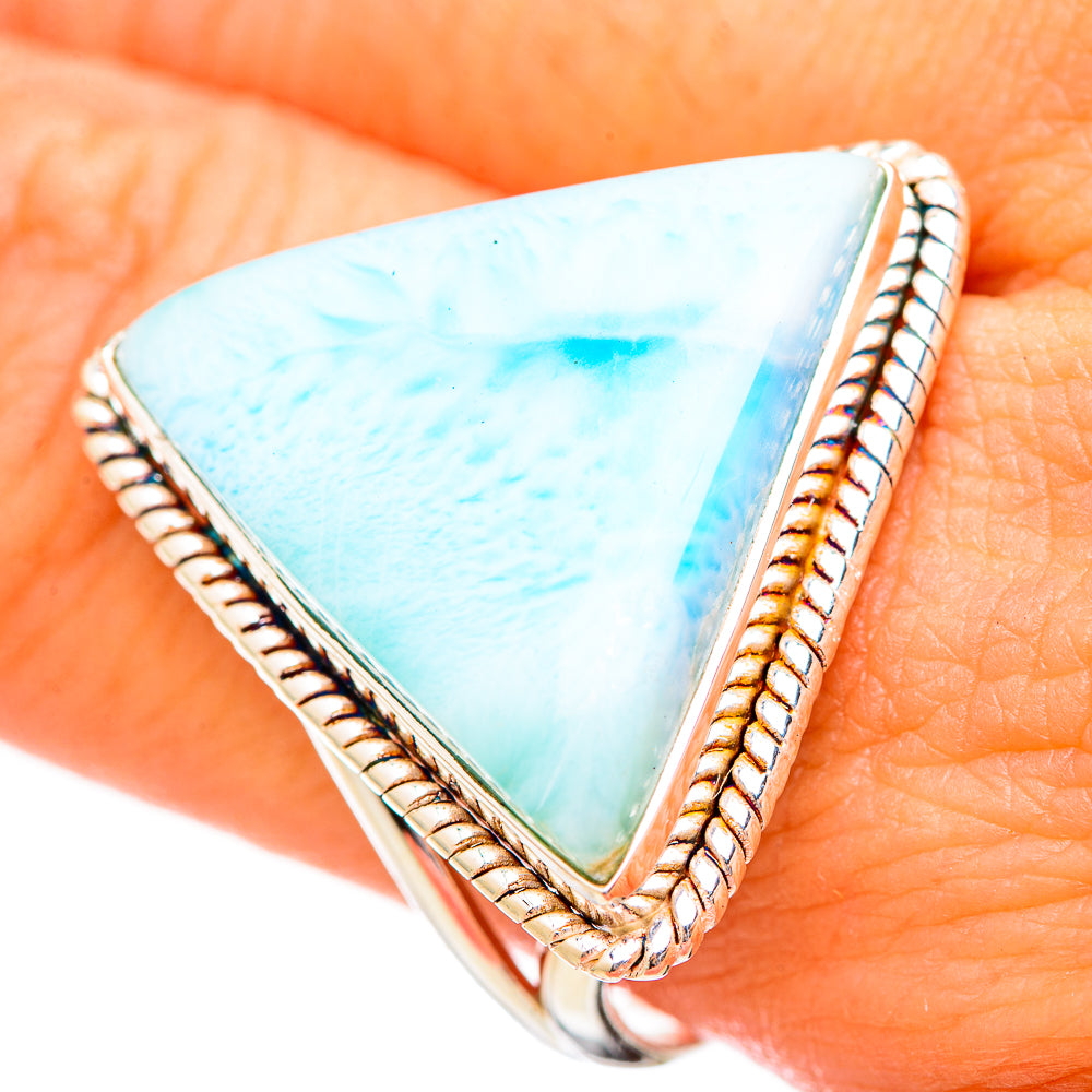 Larimar Rings handcrafted by Anasilvercos - RING116042