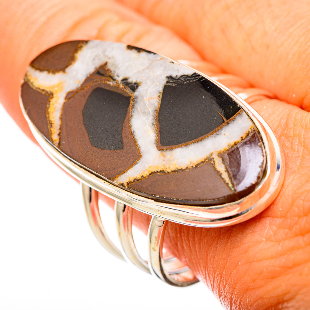 Septarian Geode Rings handcrafted by Anasilvercos - RING116057
