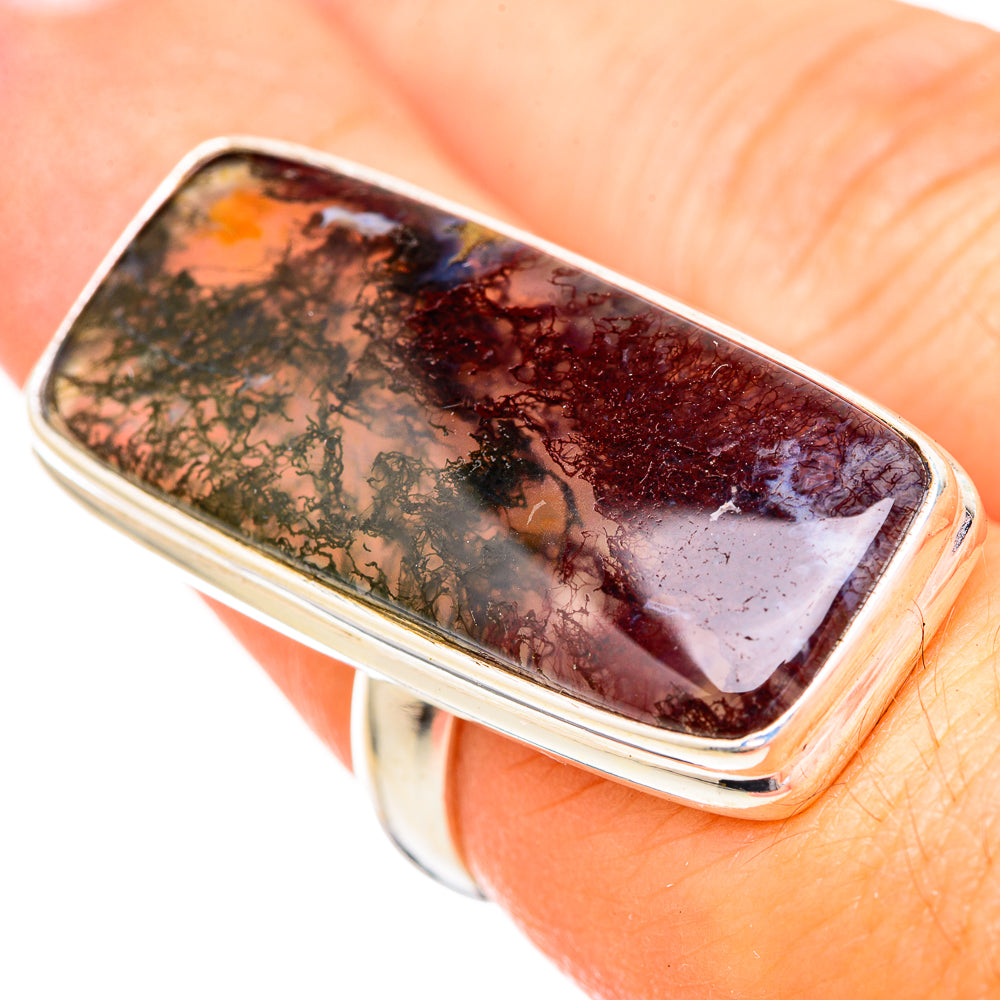Green Moss Agate Rings handcrafted by Anasilvercos - RING116070