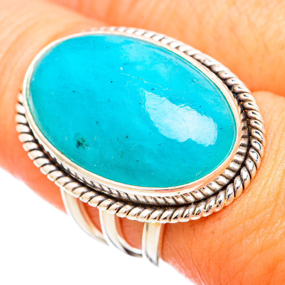 Peruvian Amazonite Rings handcrafted by Anasilvercos - RING116072