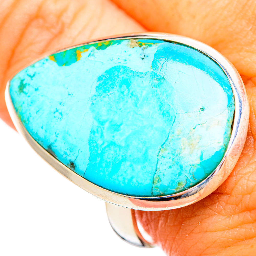 Peruvian Chrysocolla Rings handcrafted by Anasilvercos - RING116078