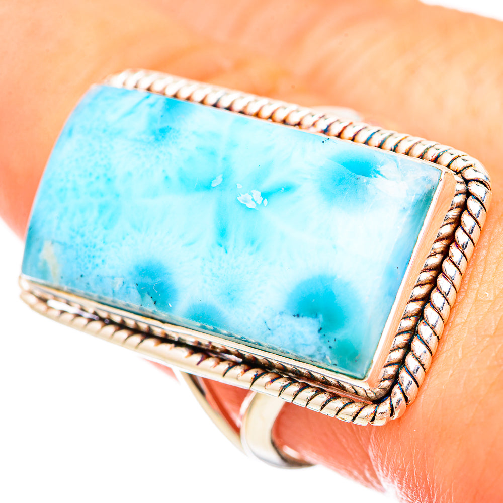 Larimar Rings handcrafted by Anasilvercos - RING116083