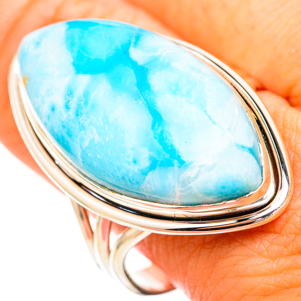 Larimar Rings handcrafted by Anasilvercos - RING116086