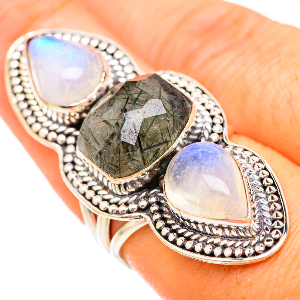 Tourmalinated Quartz Rings handcrafted by Anasilvercos - RING116104