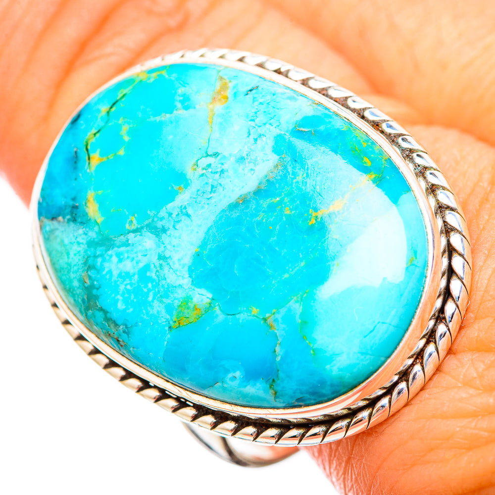 Peruvian Chrysocolla Rings handcrafted by Anasilvercos - RING116110