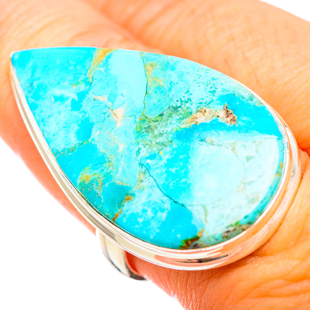 Peruvian Chrysocolla Rings handcrafted by Anasilvercos - RING116112