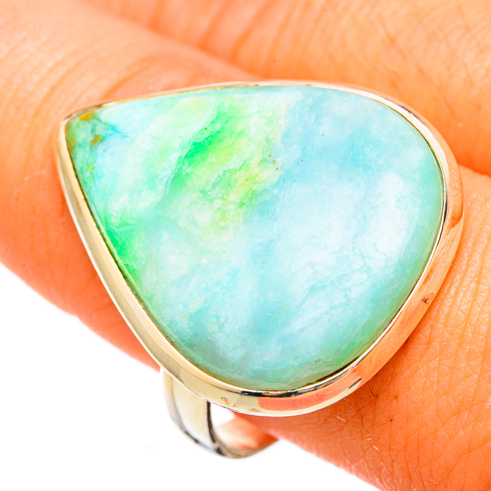 Peruvian Opal Rings handcrafted by Anasilvercos - RING116113