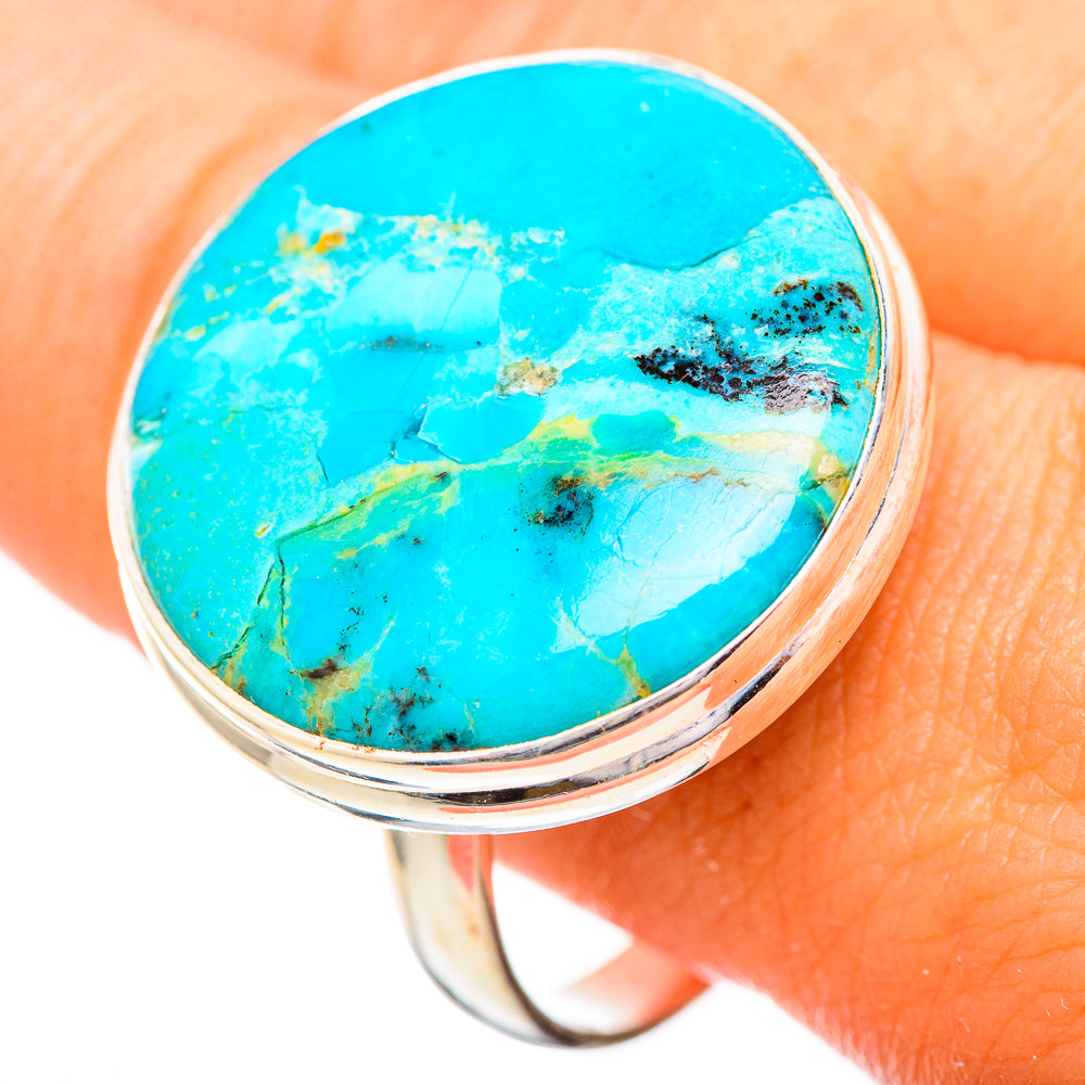 Peruvian Chrysocolla Rings handcrafted by Anasilvercos - RING116114
