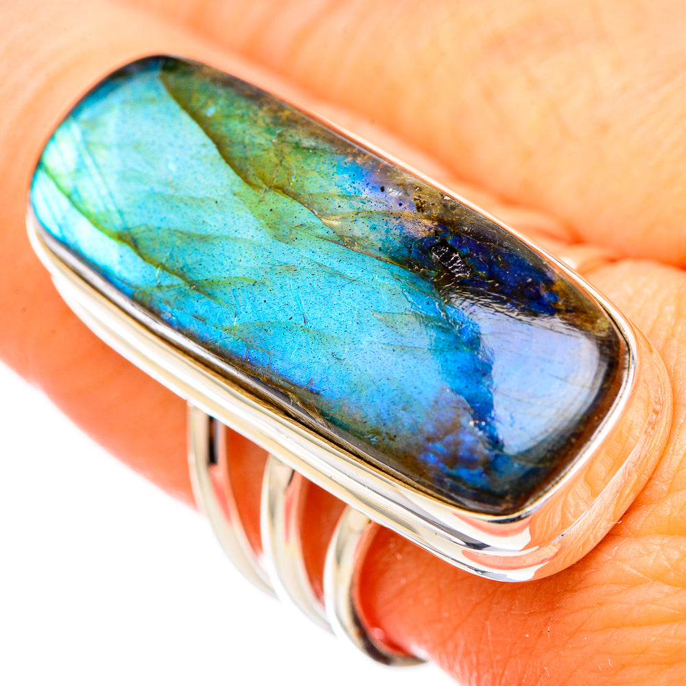 Labradorite Rings handcrafted by Anasilvercos - RING116116