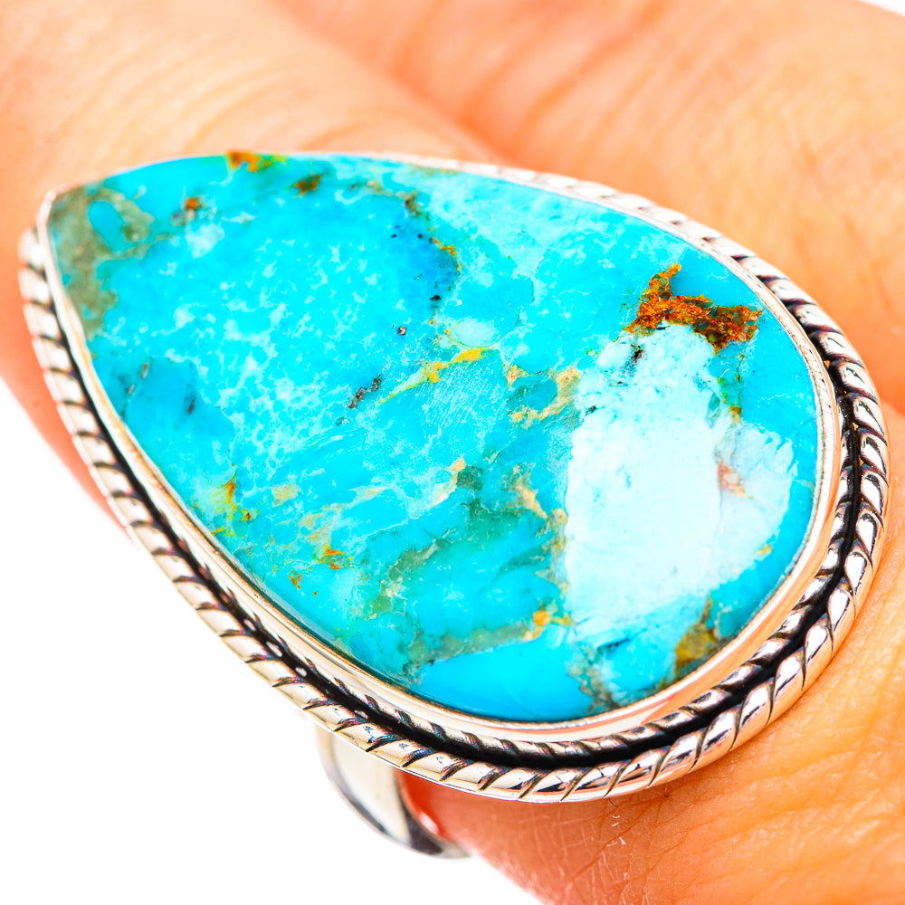 Peruvian Chrysocolla Rings handcrafted by Anasilvercos - RING116117
