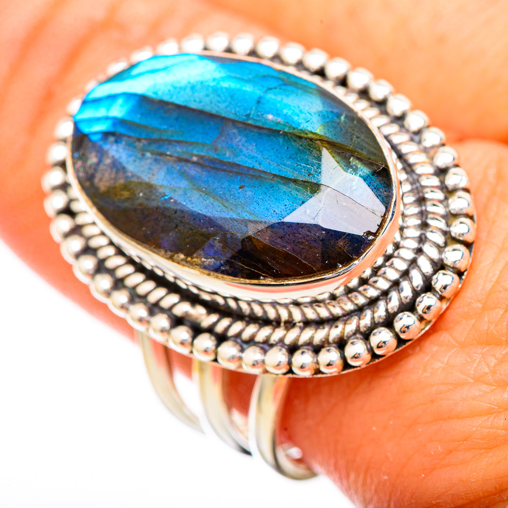 Labradorite Rings handcrafted by Anasilvercos - RING116118