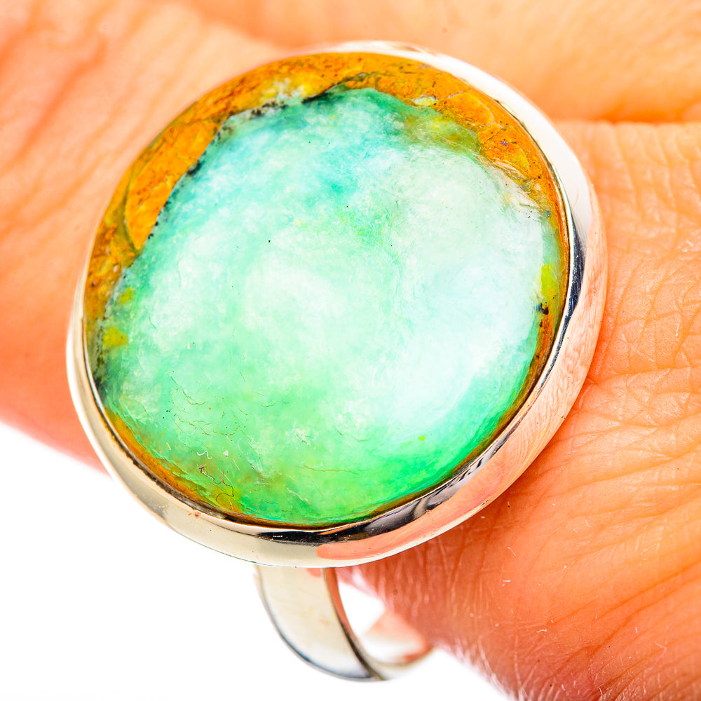 Peruvian Opal Rings handcrafted by Anasilvercos - RING116125