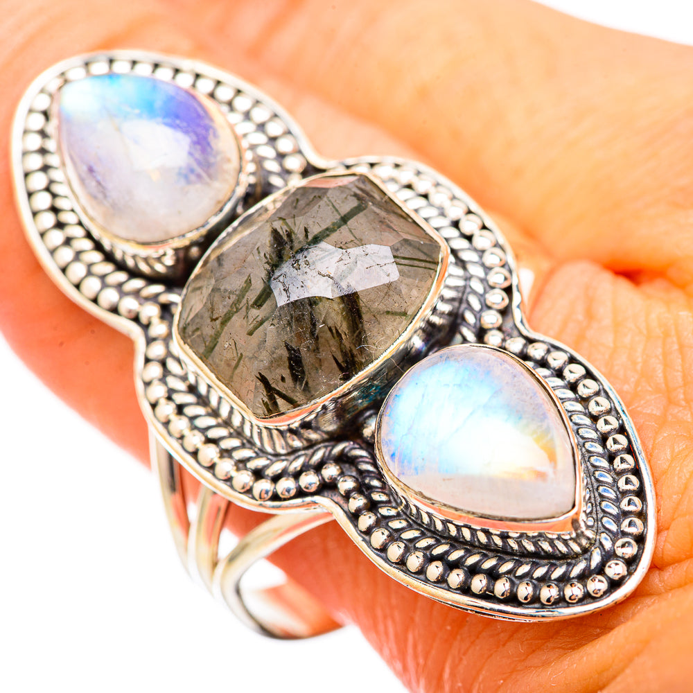 Tourmalinated Quartz Rings handcrafted by Anasilvercos - RING116130