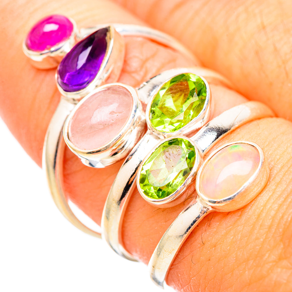 Rose Quartz Rings handcrafted by Anasilvercos - RING116133