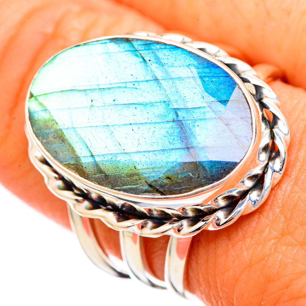 Labradorite Rings handcrafted by Anasilvercos - RING116137