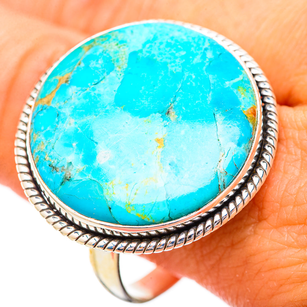 Peruvian Chrysocolla Rings handcrafted by Anasilvercos - RING116139