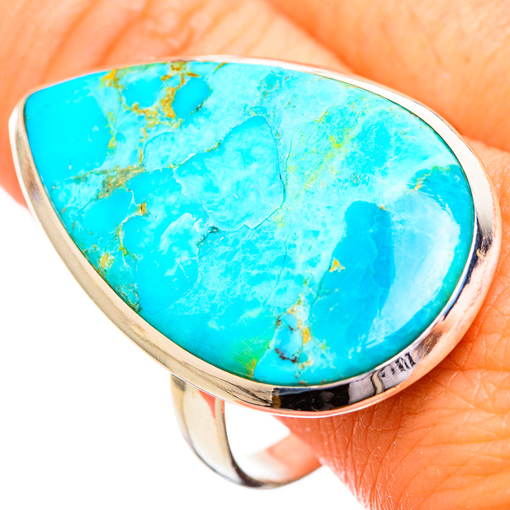 Peruvian Chrysocolla Rings handcrafted by Anasilvercos - RING116140