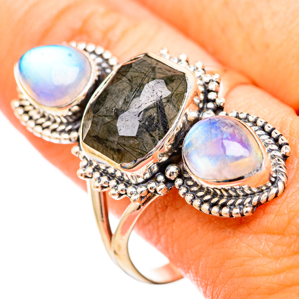 Tourmalinated Quartz Rings handcrafted by Anasilvercos - RING116153