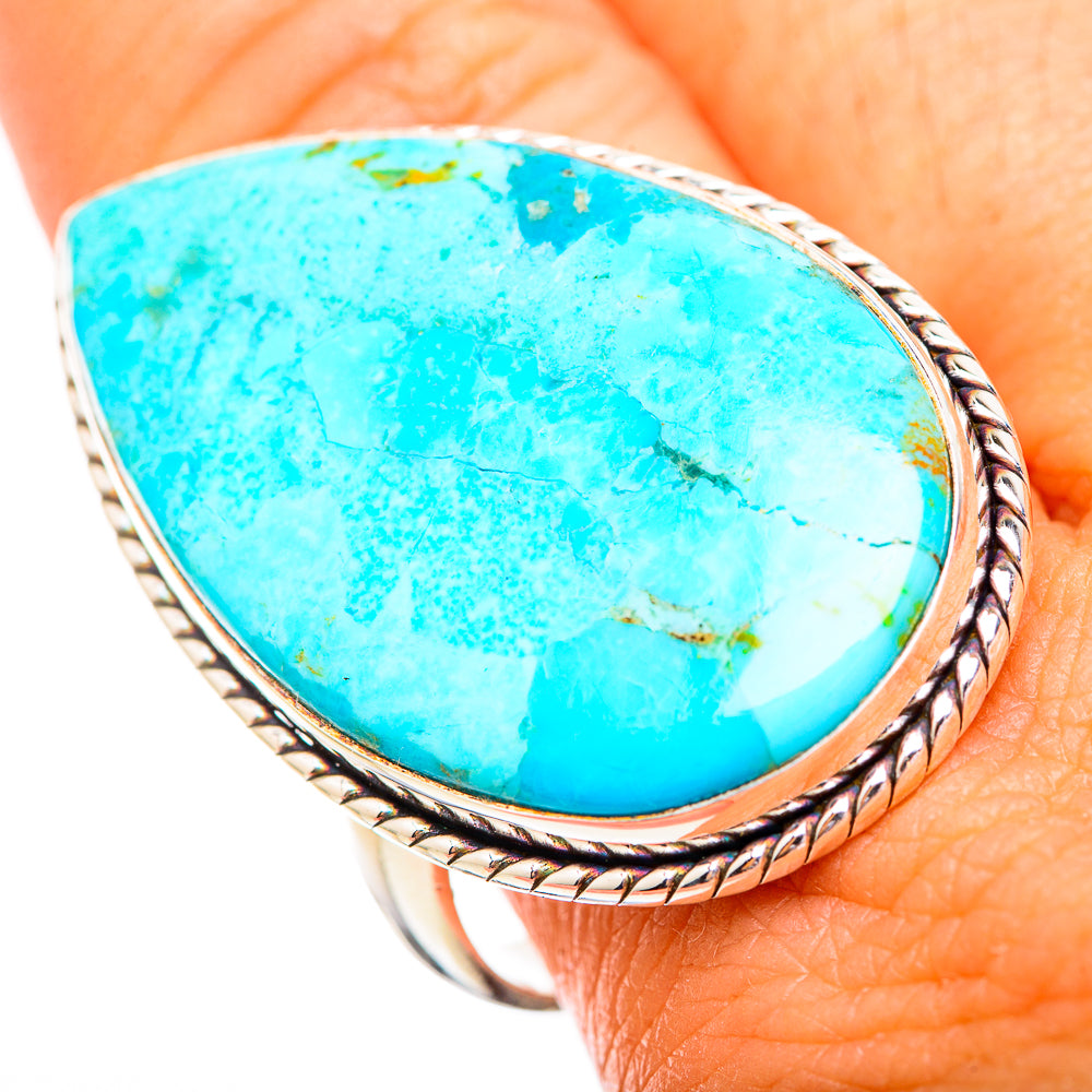 Peruvian Chrysocolla Rings handcrafted by Anasilvercos - RING116158