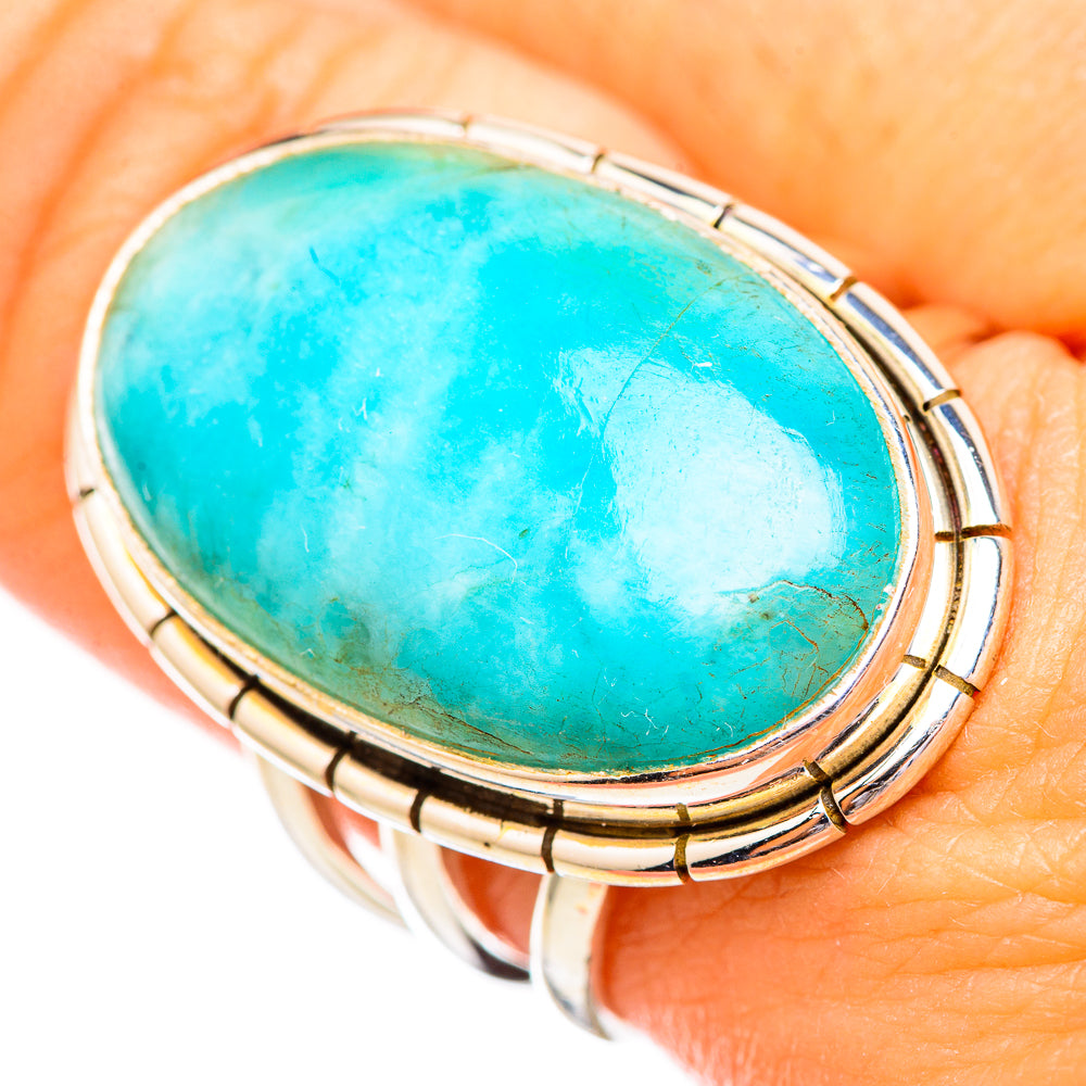 Peruvian Amazonite Rings handcrafted by Anasilvercos - RING116159