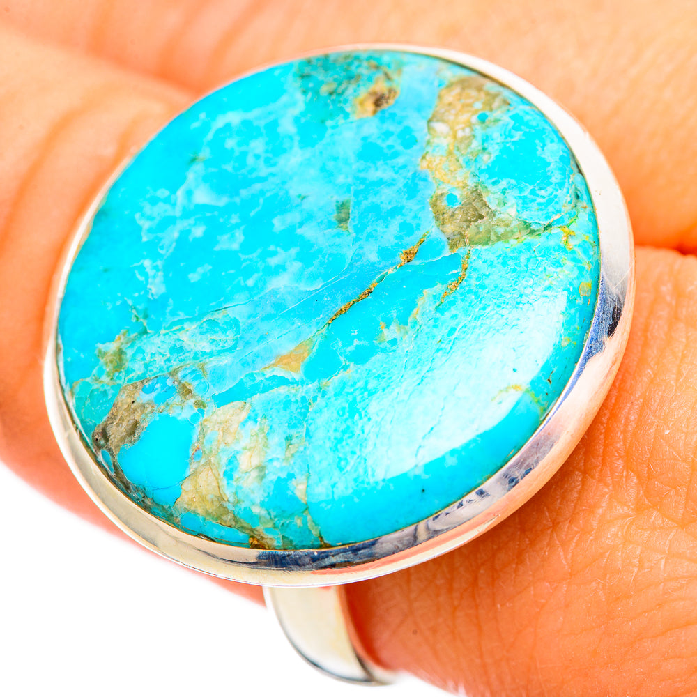 Peruvian Chrysocolla Rings handcrafted by Anasilvercos - RING116160