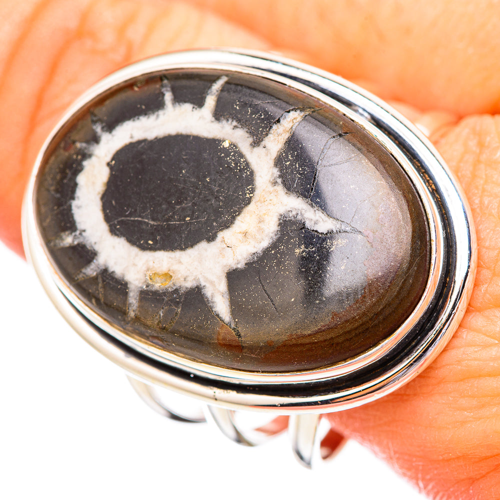 Septarian Geode Rings handcrafted by Anasilvercos - RING116179