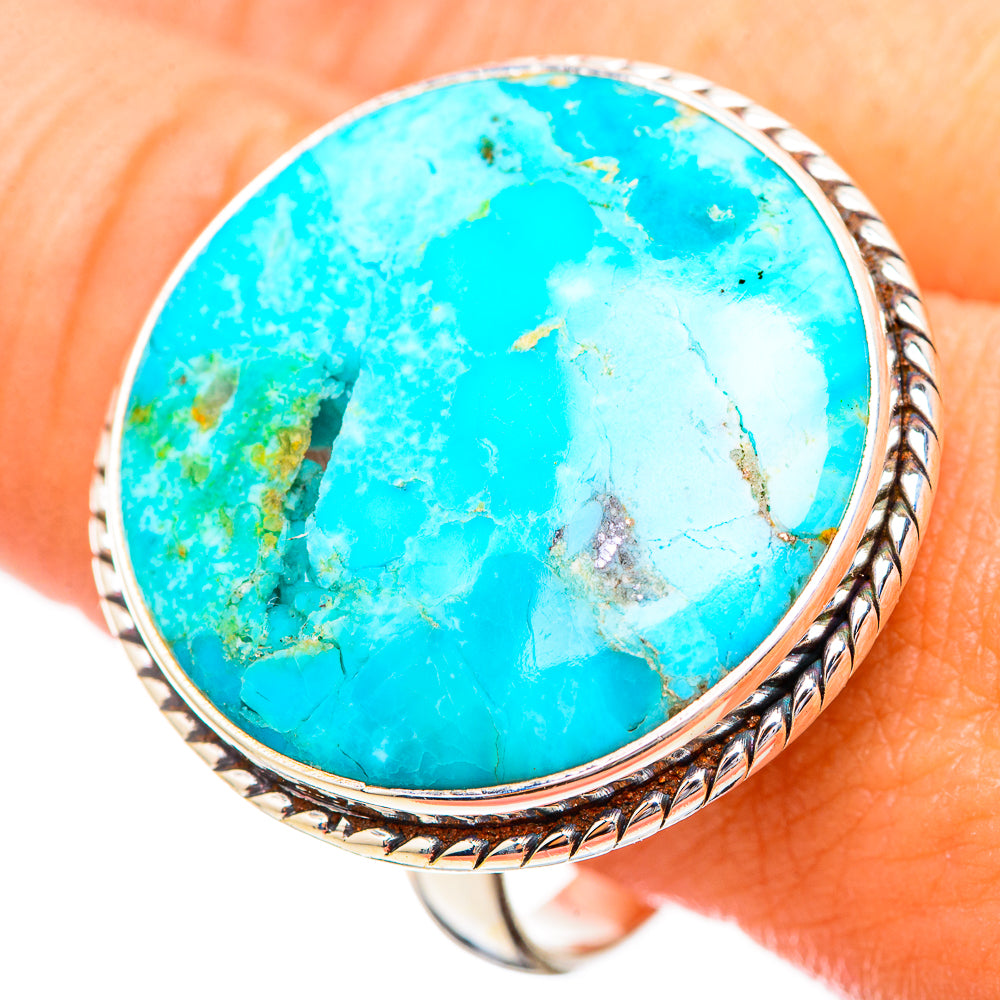 Peruvian Chrysocolla Rings handcrafted by Anasilvercos - RING116185