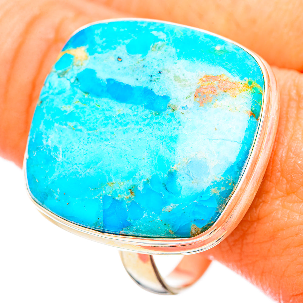 Peruvian Chrysocolla Rings handcrafted by Anasilvercos - RING116187