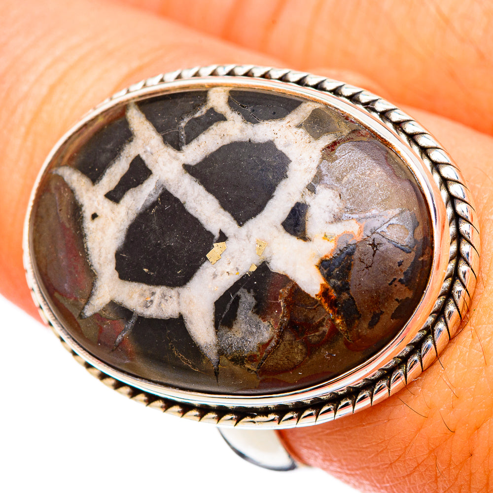 Septarian Geode Rings handcrafted by Anasilvercos - RING116210