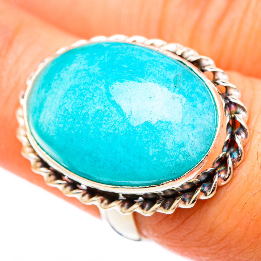 Peruvian Amazonite Rings handcrafted by Anasilvercos - RING116230
