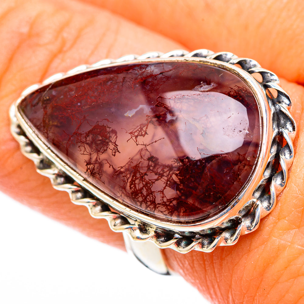 Moss Agate Rings handcrafted by Anasilvercos - RING116235