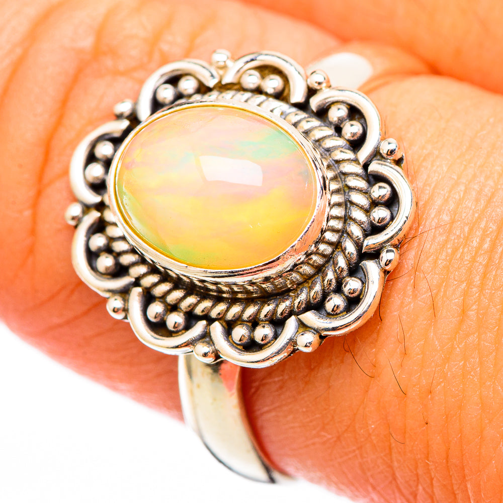 Ethiopian Opal Rings handcrafted by Anasilvercos - RING116254