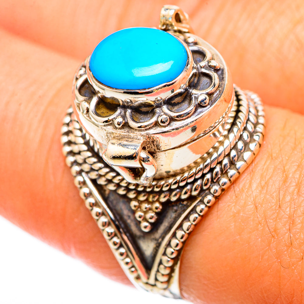 Sleeping Beauty Turquoise Rings handcrafted by Anasilvercos - RING116261
