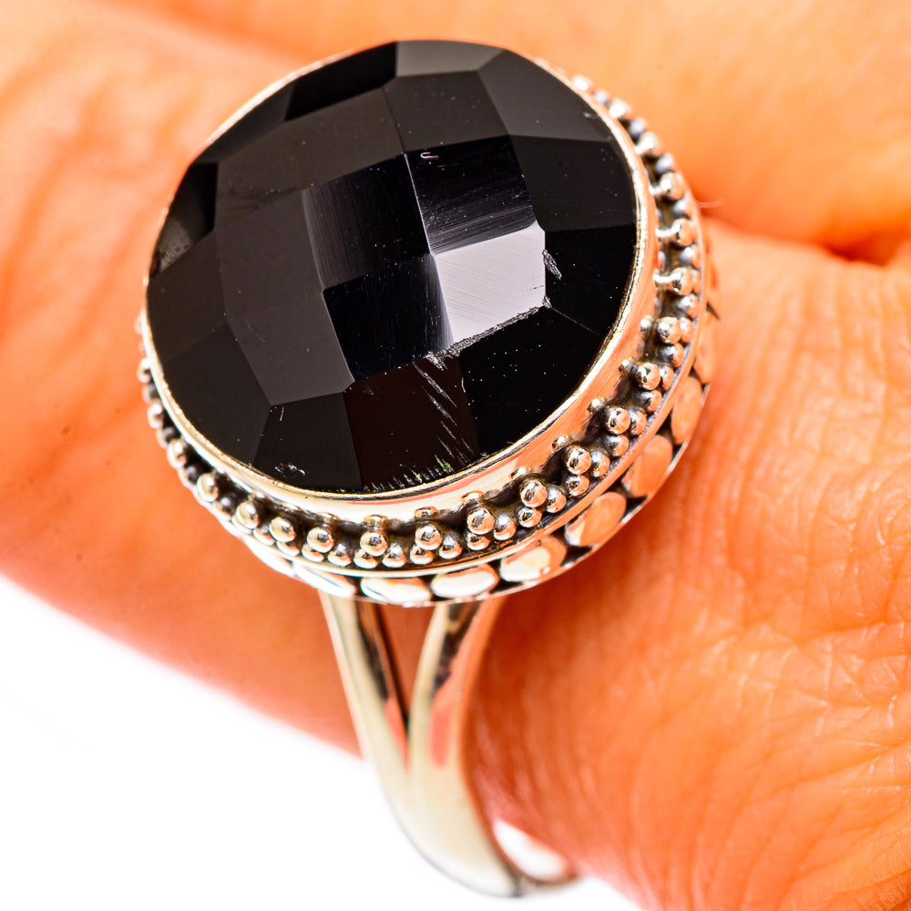 Black Onyx Rings handcrafted by Anasilvercos - RING116273