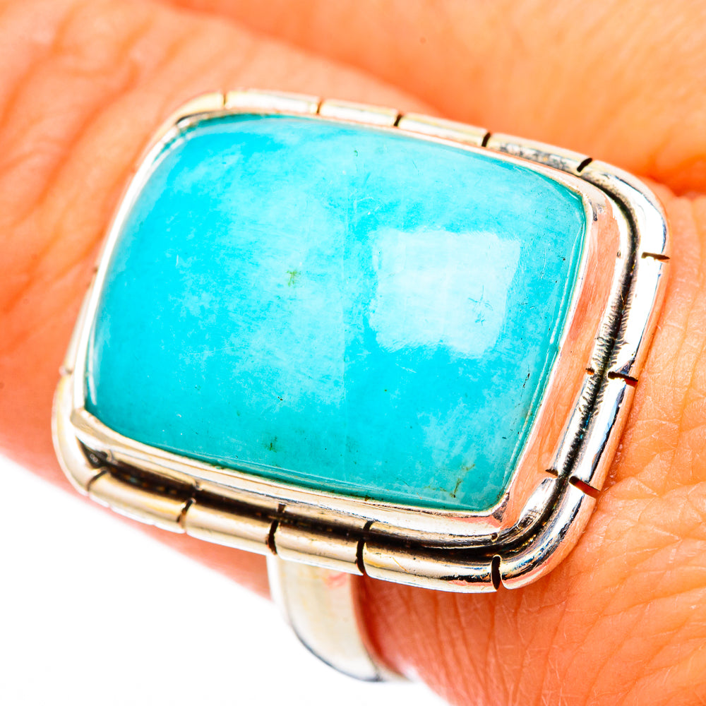 Peruvian Amazonite Rings handcrafted by Anasilvercos - RING116281