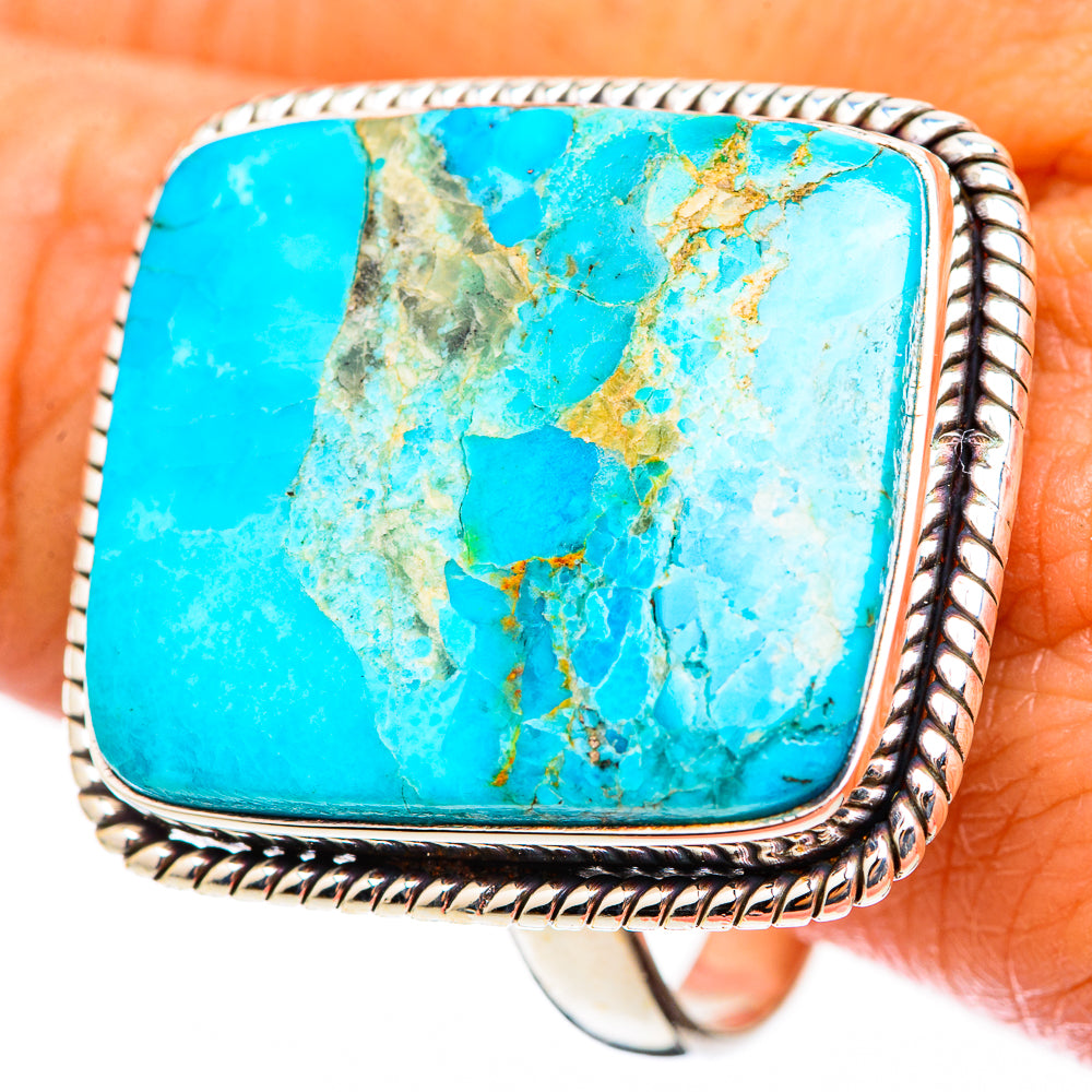 Peruvian Chrysocolla Rings handcrafted by Anasilvercos - RING116304