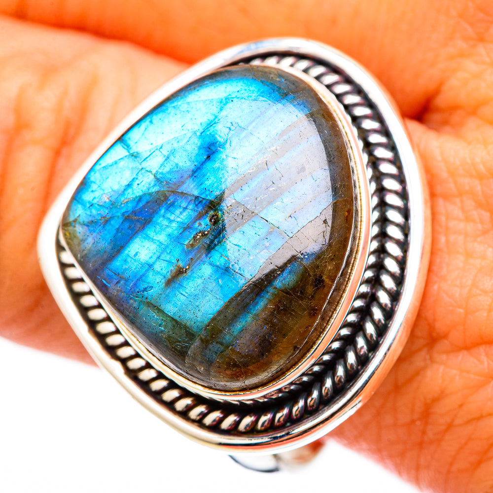 Labradorite Rings handcrafted by Anasilvercos - RING116309