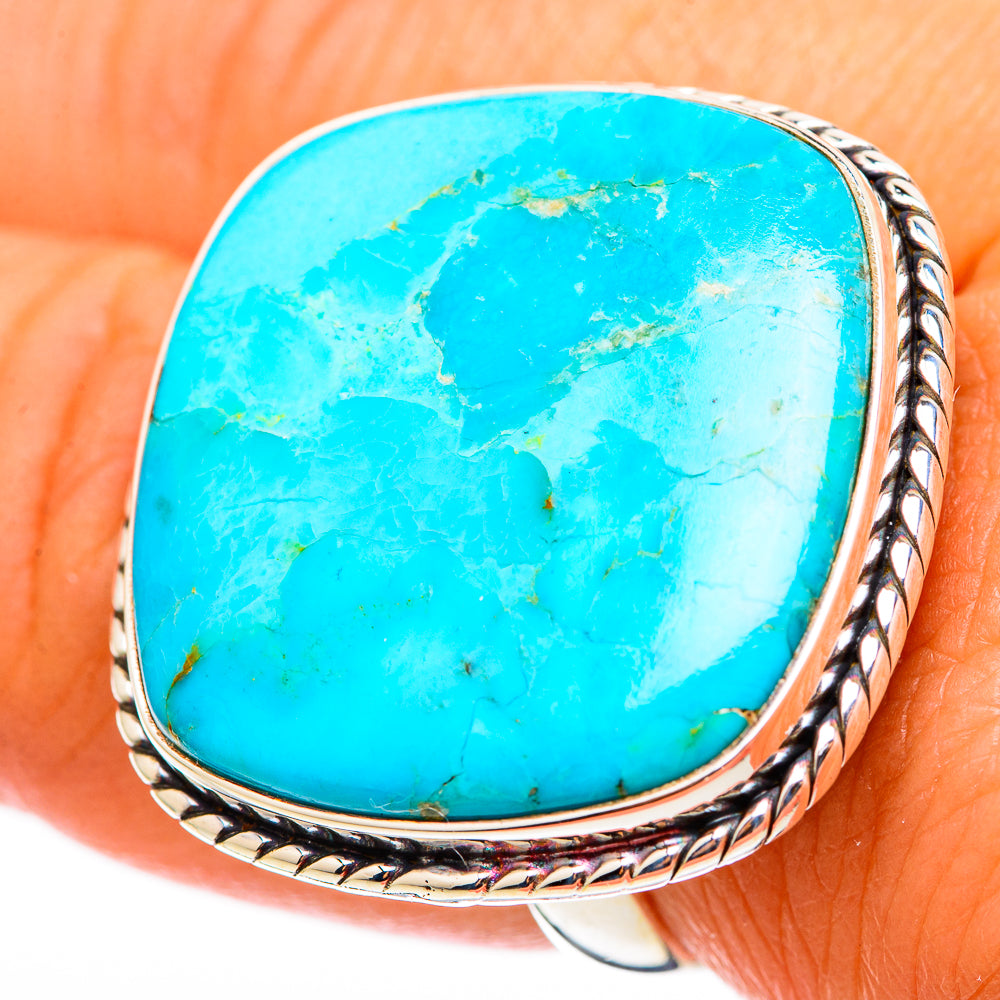 Peruvian Chrysocolla Rings handcrafted by Anasilvercos - RING116312