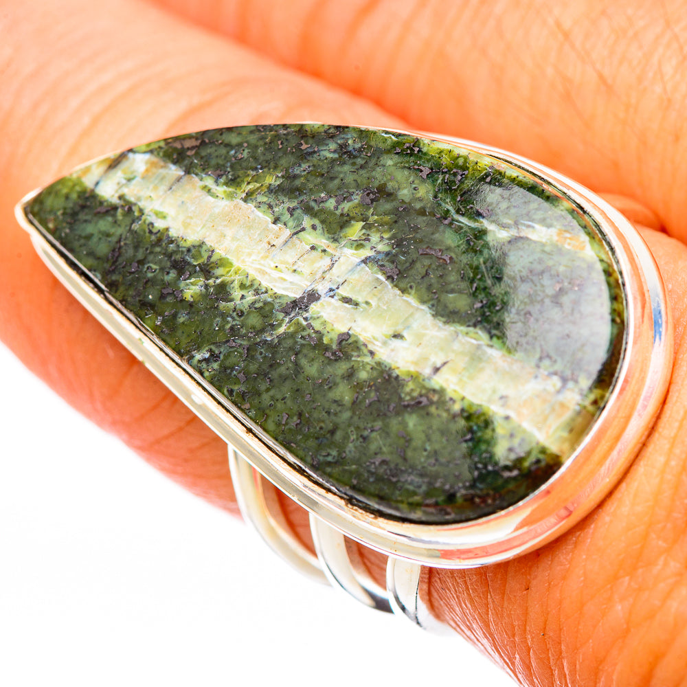 Green Swiss Opal Rings handcrafted by Anasilvercos - RING116320