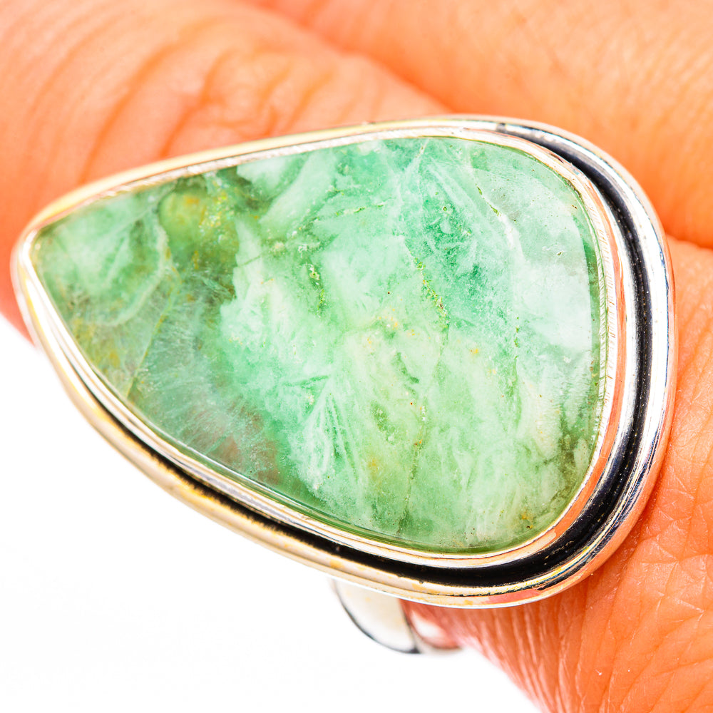 Peruvian Chrysocolla Rings handcrafted by Anasilvercos - RING116321