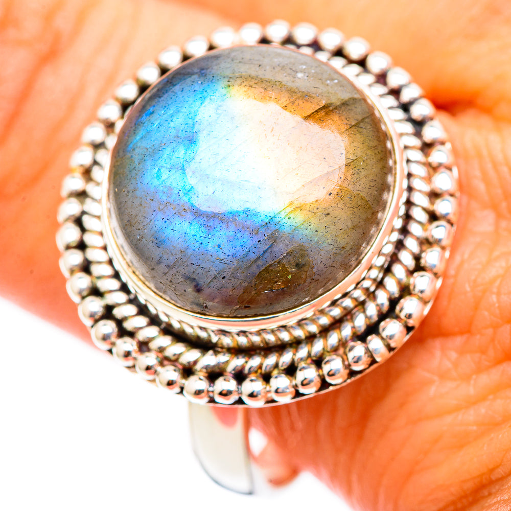 Labradorite Rings handcrafted by Anasilvercos - RING116335