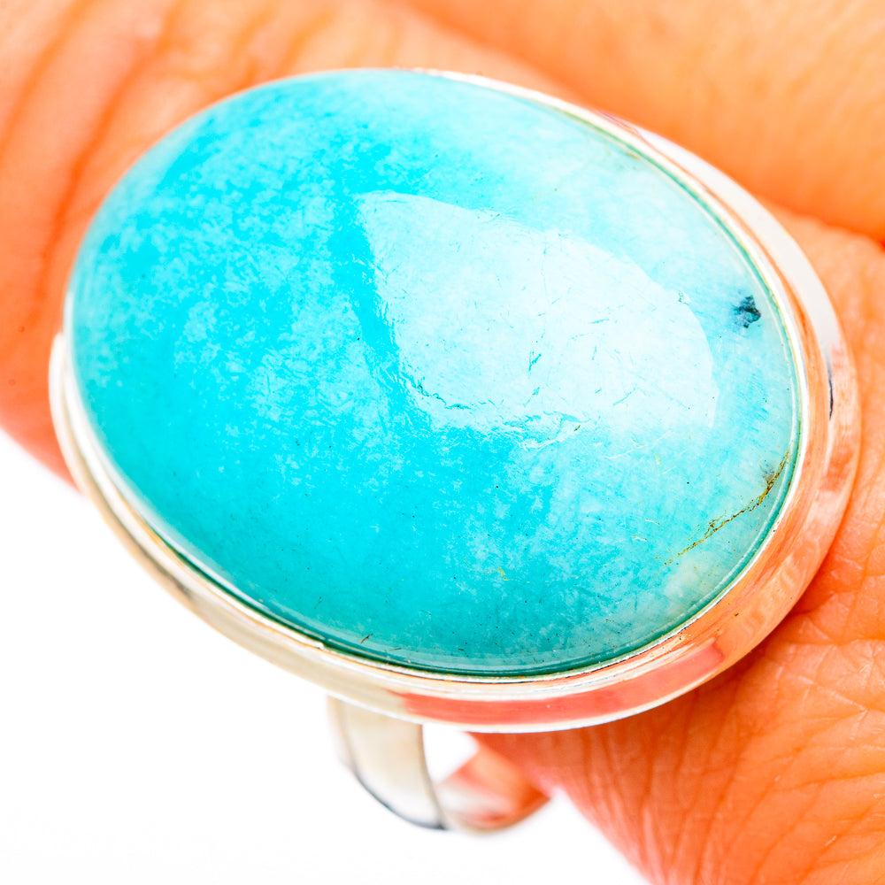 Peruvian Amazonite Rings handcrafted by Anasilvercos - RING116344
