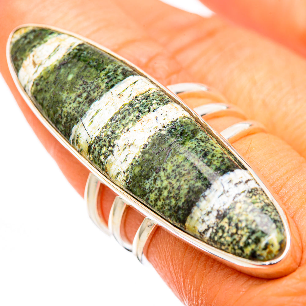 Green Aventurine Rings handcrafted by Anasilvercos - RING116348