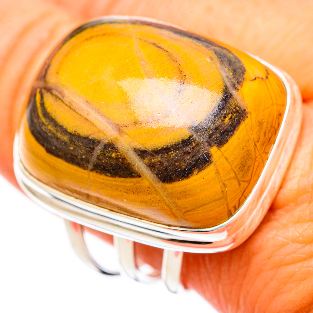 Bumble Bee Jasper Rings handcrafted by Anasilvercos - RING116349