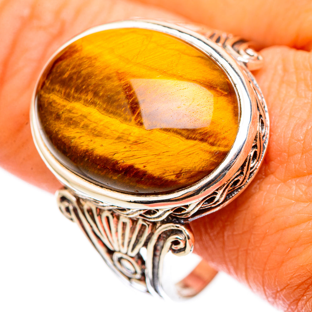 Tiger Eye Rings handcrafted by Anasilvercos - RING116350