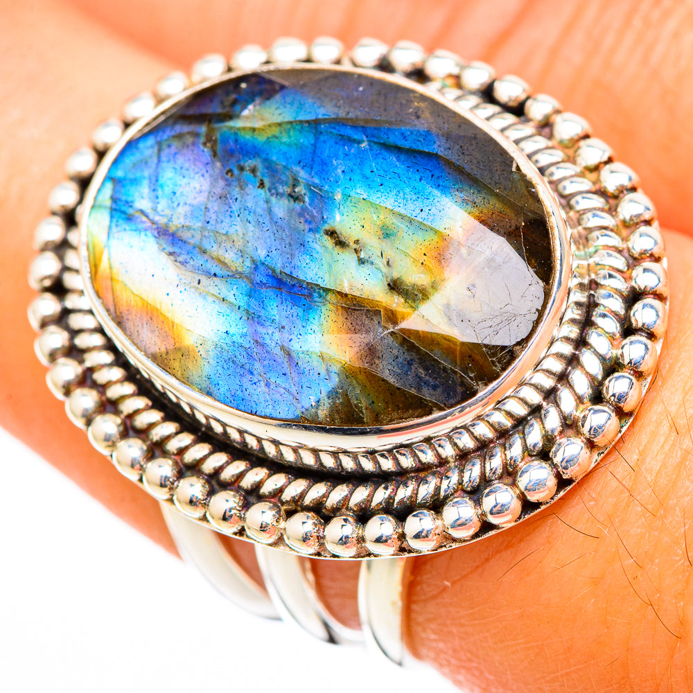 Labradorite Rings handcrafted by Anasilvercos - RING116359